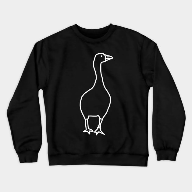 Minimal Ghost Goose Crewneck Sweatshirt by ellenhenryart